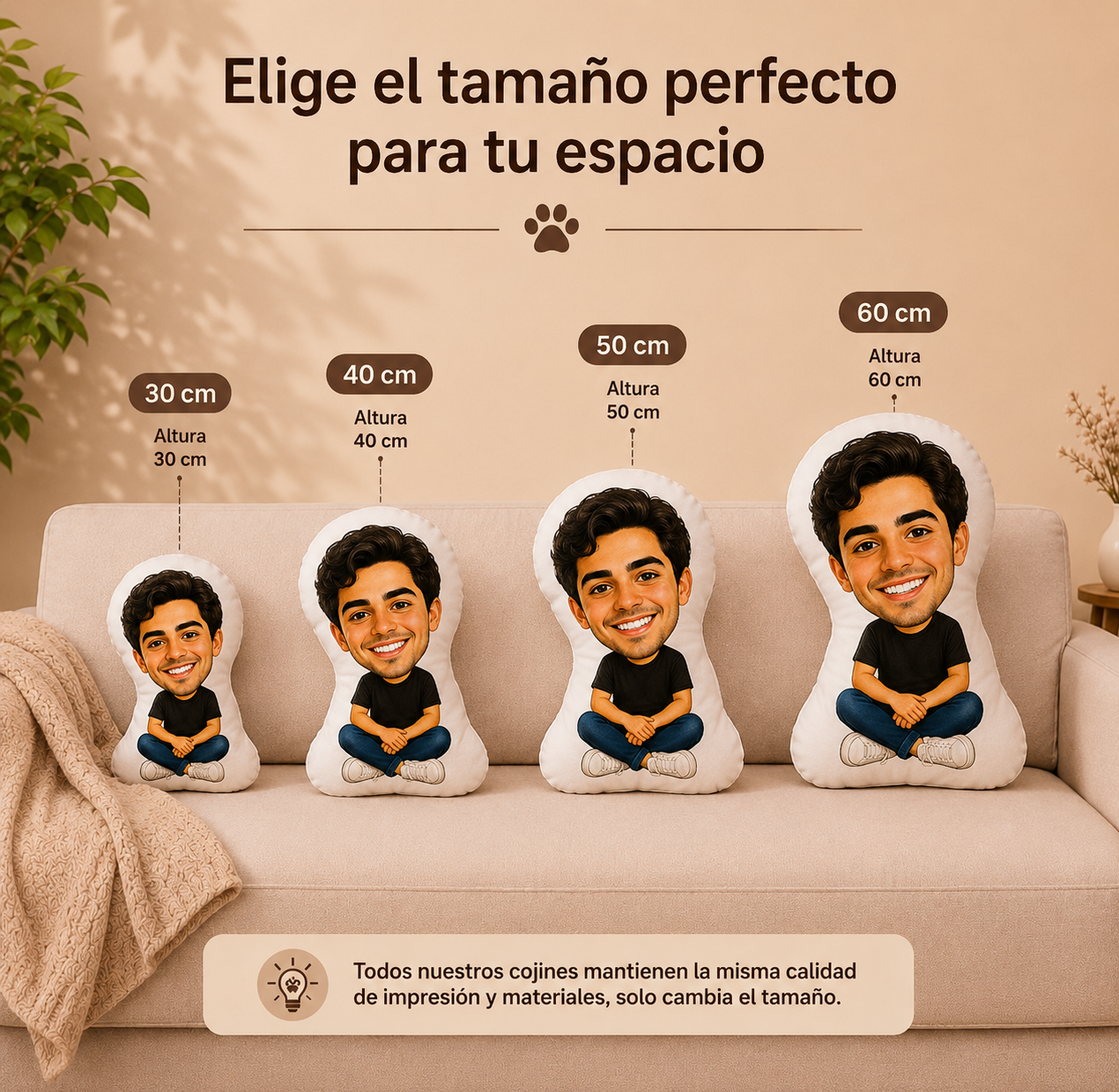 Cojín Cabezón Personalizado